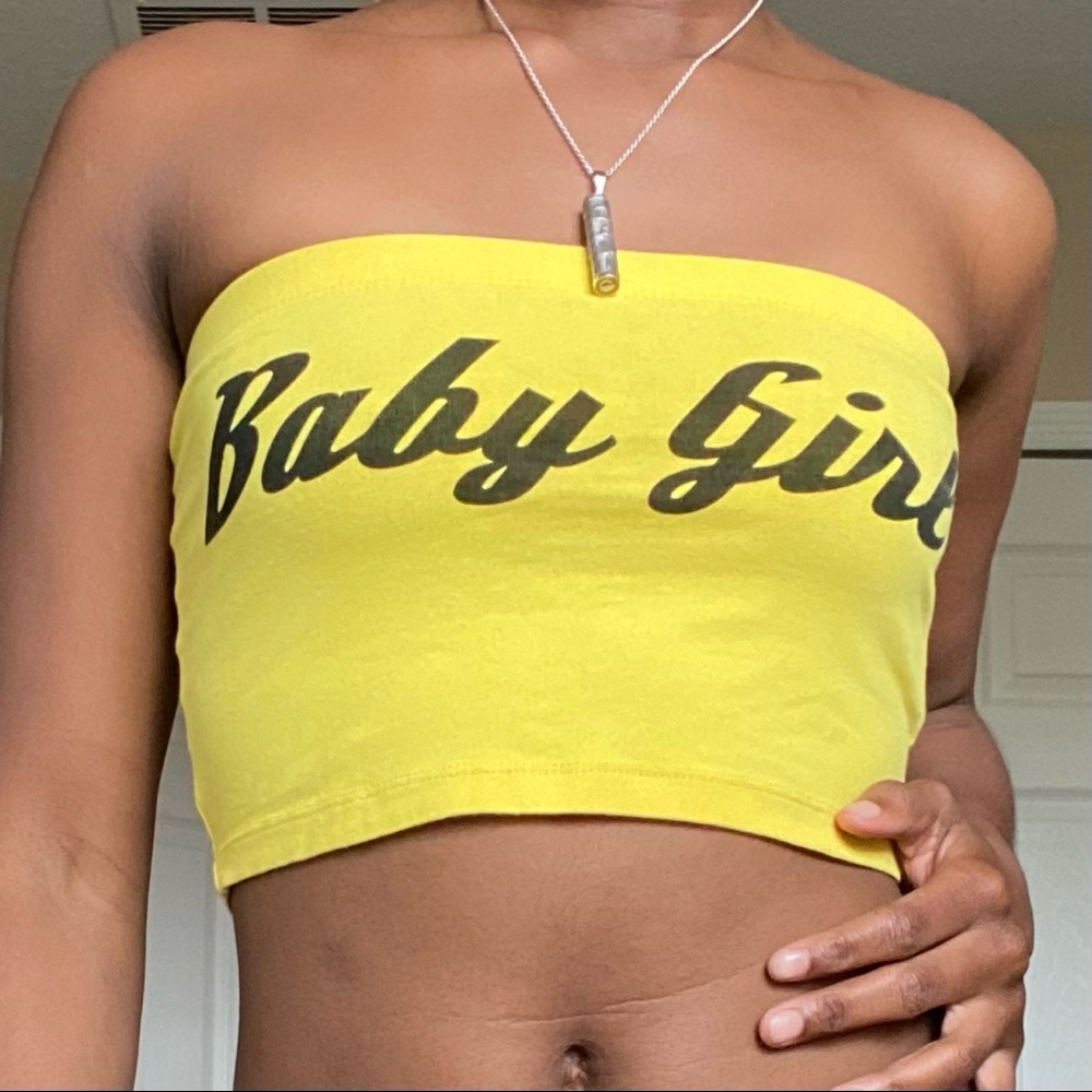 YELLOW TUBE TOP